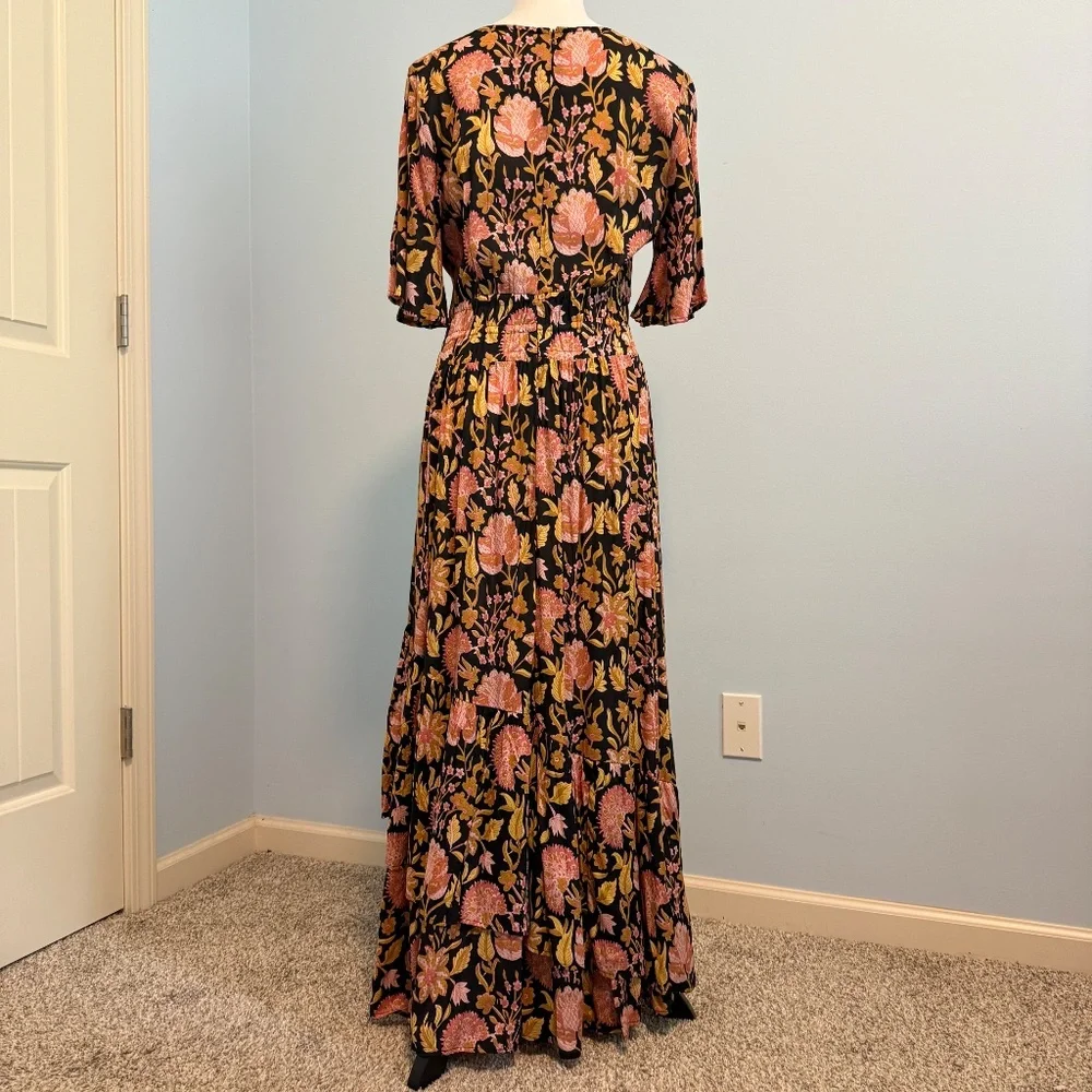 Soft Surroundings‎ Multi floral Tiered Maxi Dress Size 12